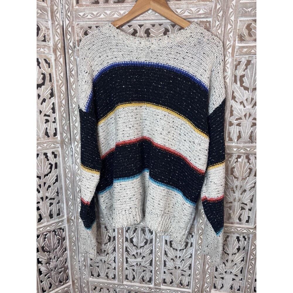 VINTAGE 80s 90s Tony Lambert Design Group Knit Sweater Medium Cotton Made in USA